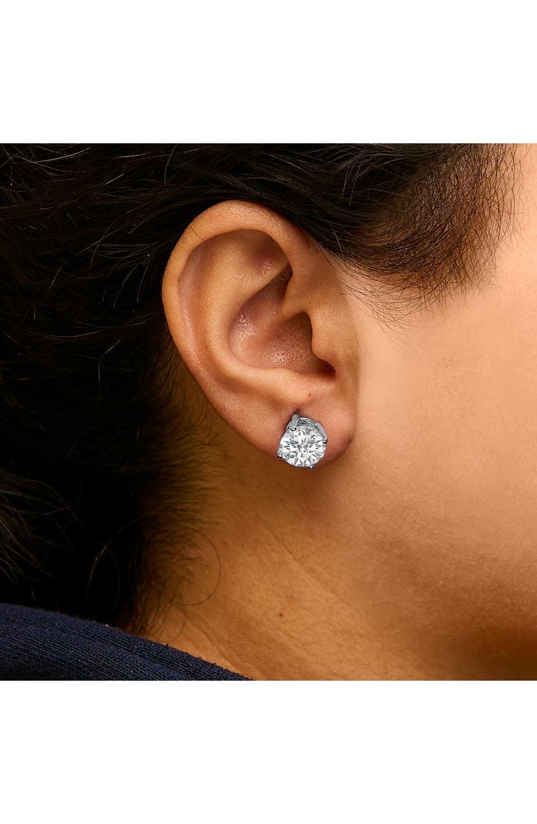 Haus of Brilliance 14K White Gold 6.00 Cttw Round Lab Grown Diamond Solitaire Stud Earrings, Alternate, color, White