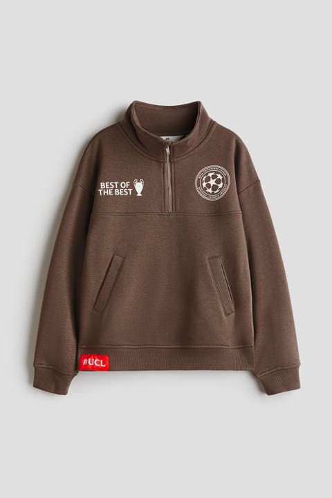 Printed Half-Zip Sweatshirt
