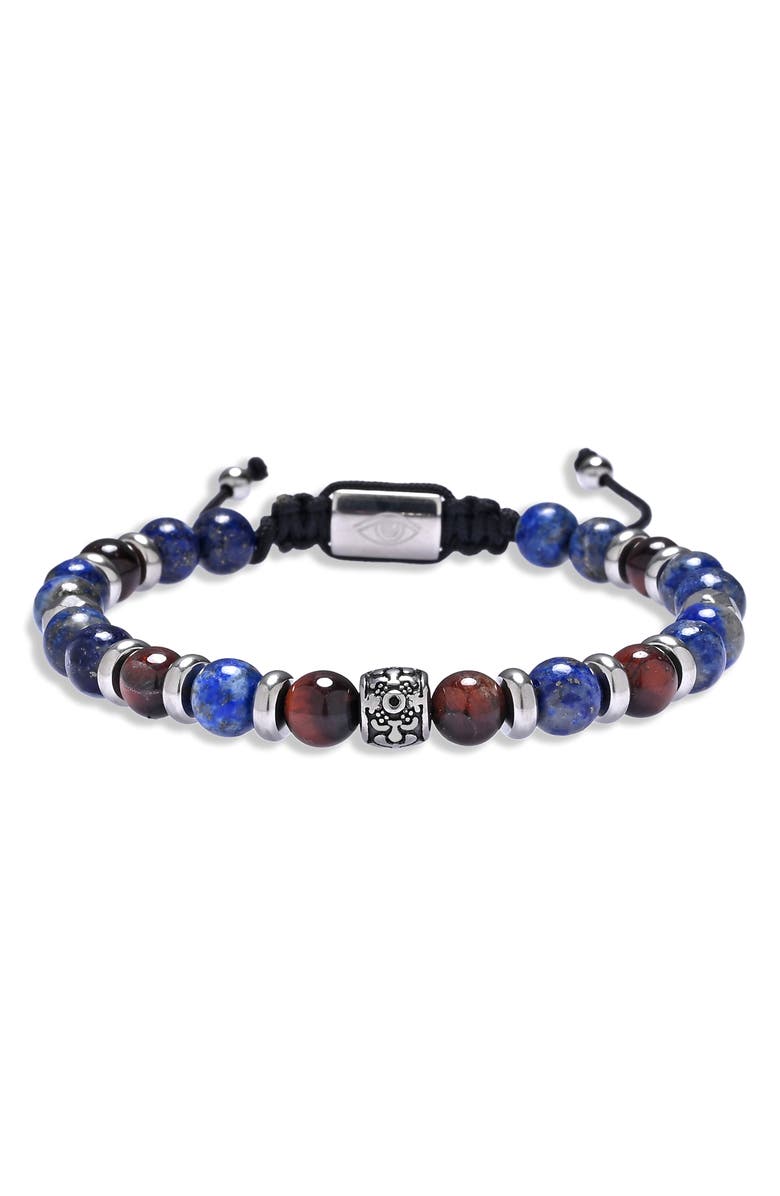 EYE CANDY LOS ANGELES Men's Ethan Semiprecious Stone Beaded Bracelet, Alternate, color, Blue