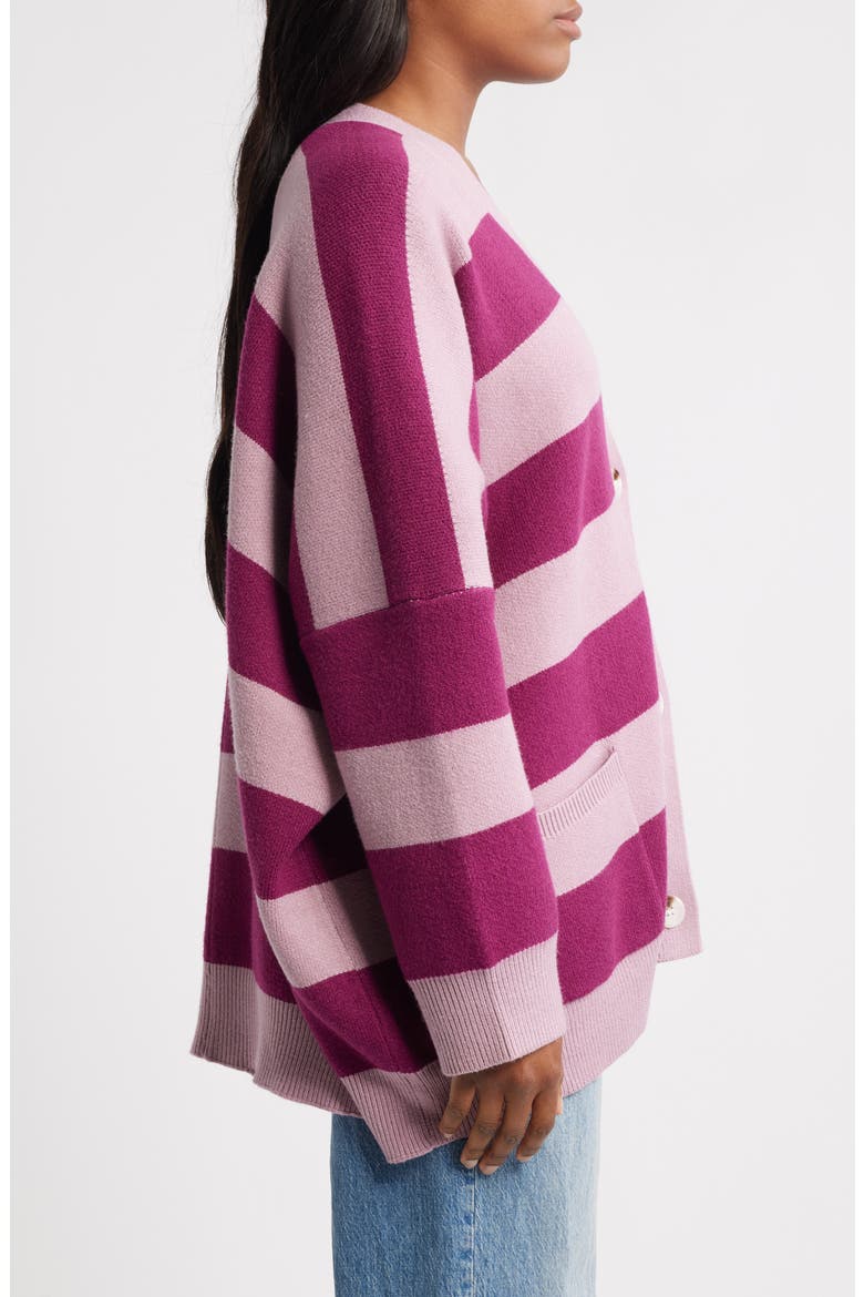 Love You Oversize Cardigan, Alternate, color, BOYSENBERRY/ MAUVE