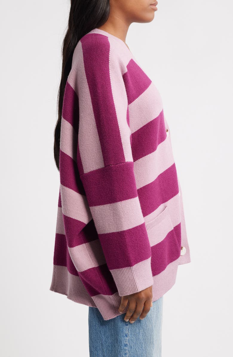 Dressed in Lala Love You Oversize Cardigan, Alternate, color, Boysenberry/ Mauve