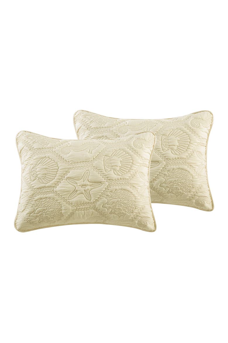 Shore Embossed Quilt Set - Queen, Alternate, color, TAN