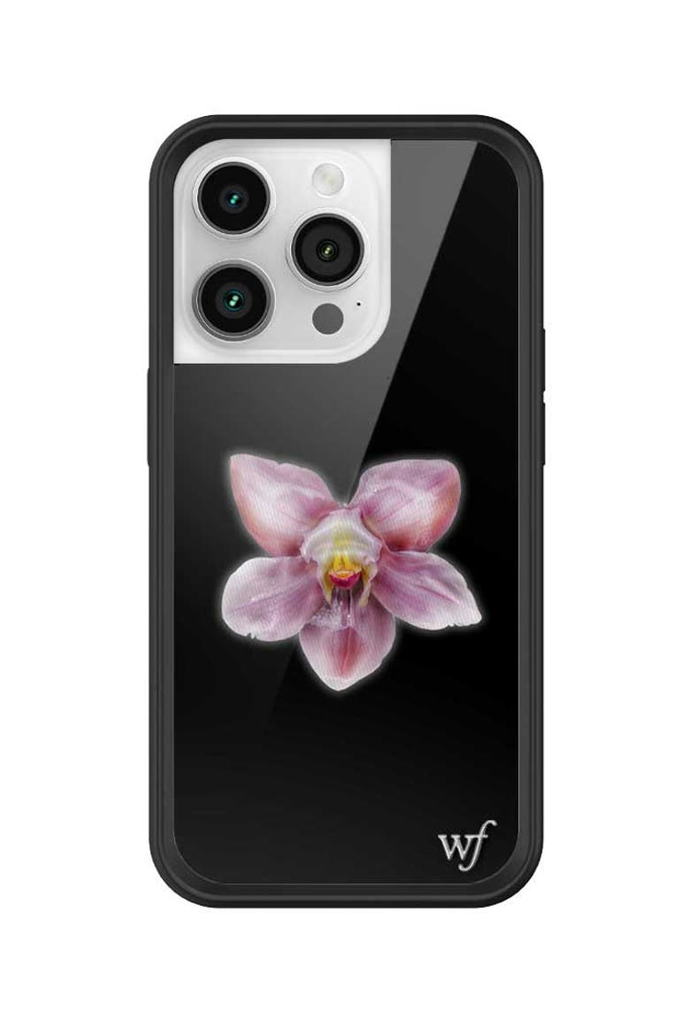 Orchid | Black iPhone Case, Alternate, color, Black