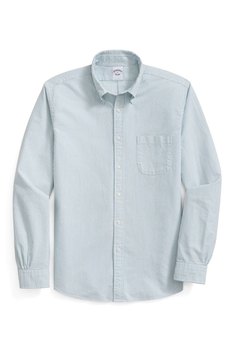 Striped Long Sleeve Oxford Shirt, Alternate, color, ALPINESTP