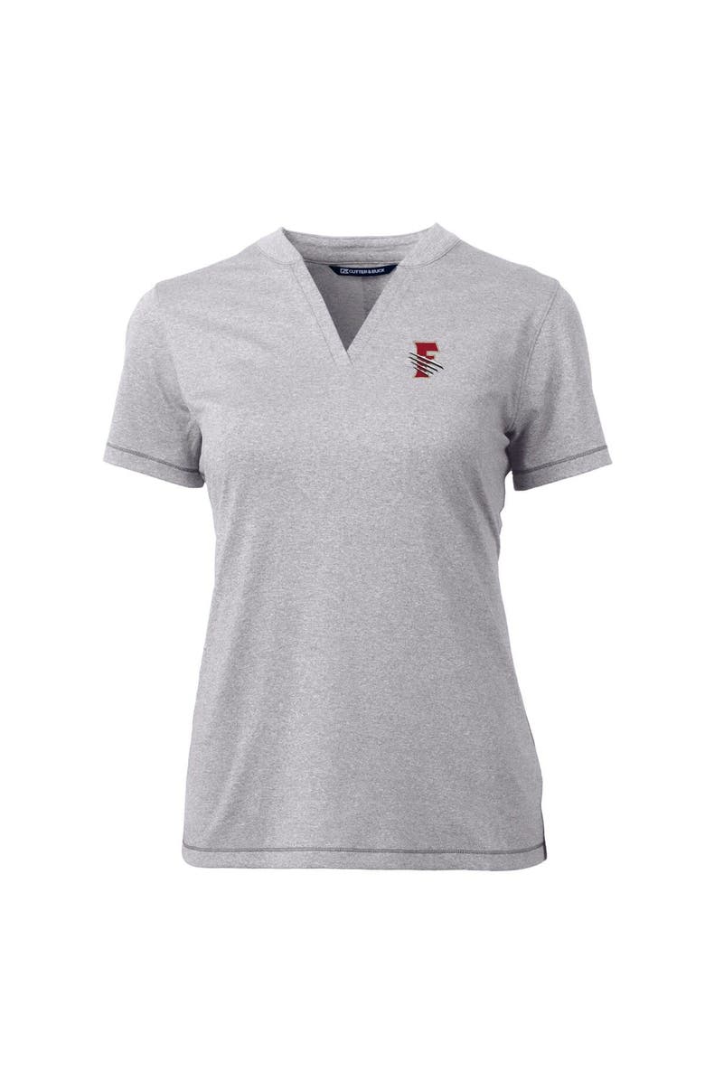 Cutter & Buck Women's Cutter & Buck  Heather Gray Fresno Grizzlies Forge DryTec Heathered Stretch Blade Top, Alternate, color, 