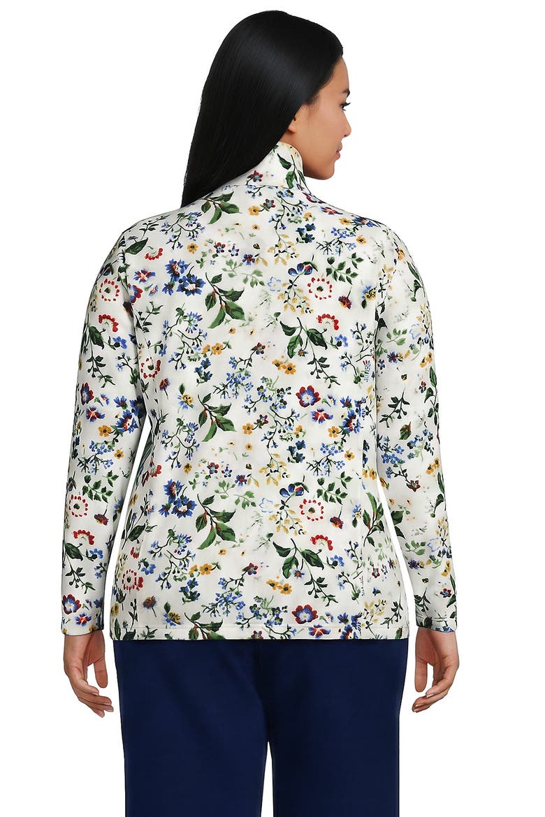 Anyweather Fleece Quarter Zip Pullover, Alternate, color, Ivory Multi Floral