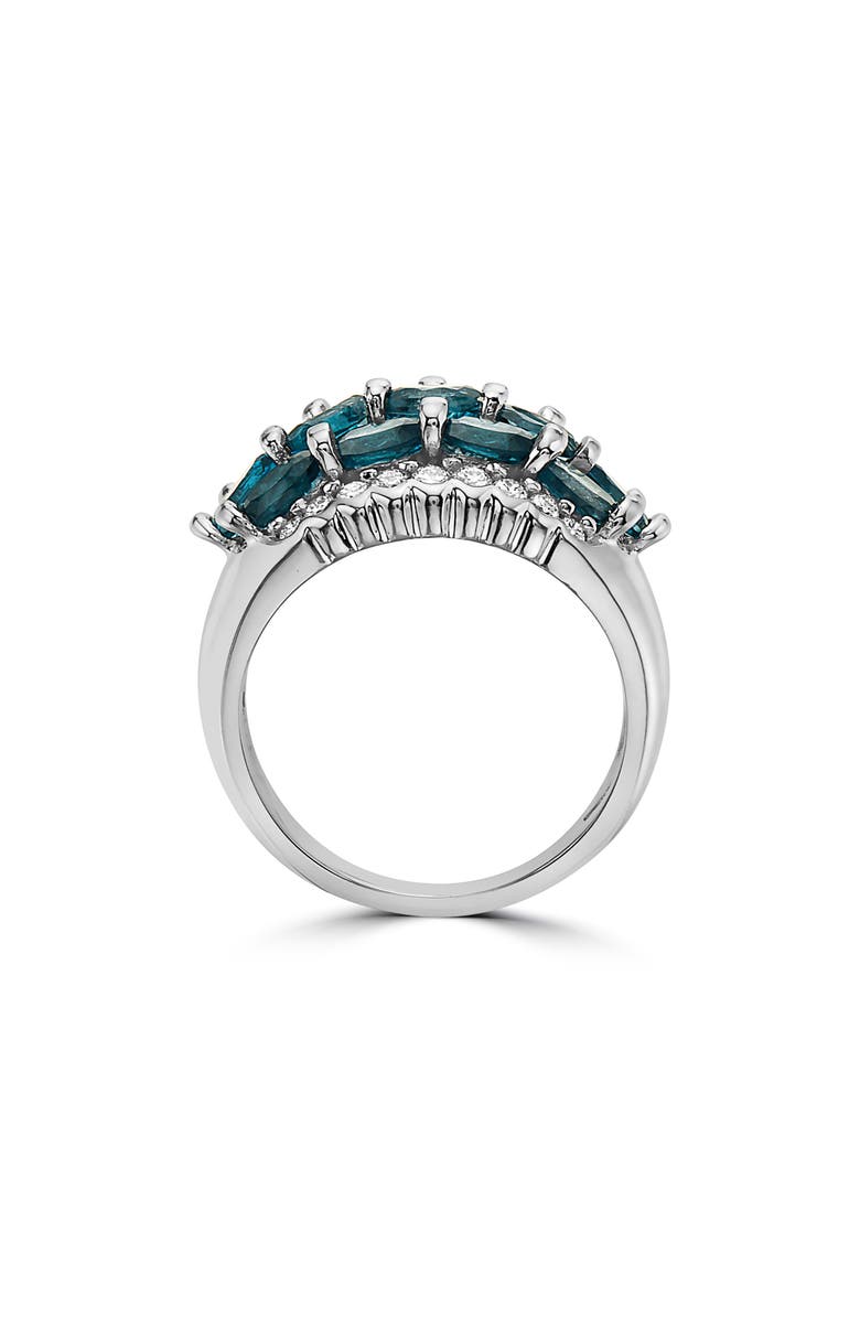 EFFY 14K White Gold London Blue Topaz & Diamond Ring - Size 7, Alternate, color,