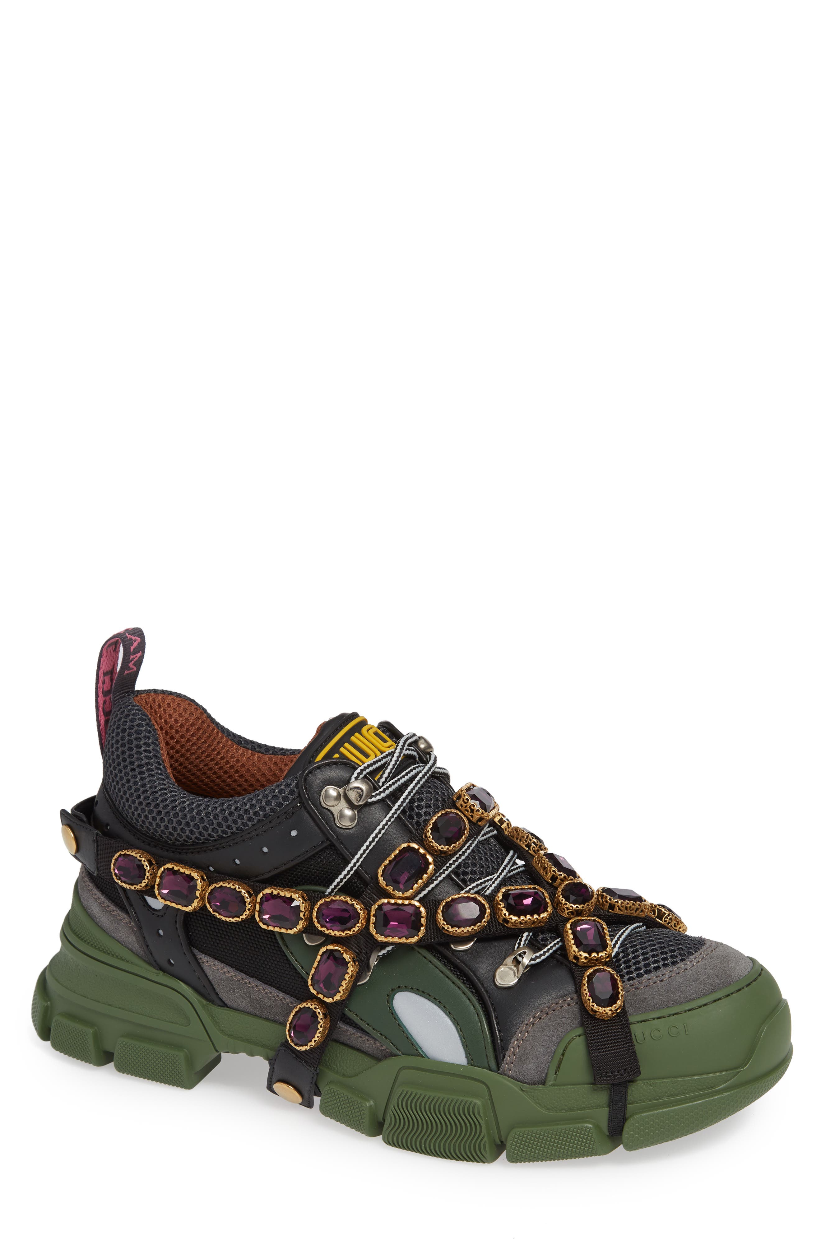 Gucci Journey Jewel Hiker Sneaker, Main, color, 