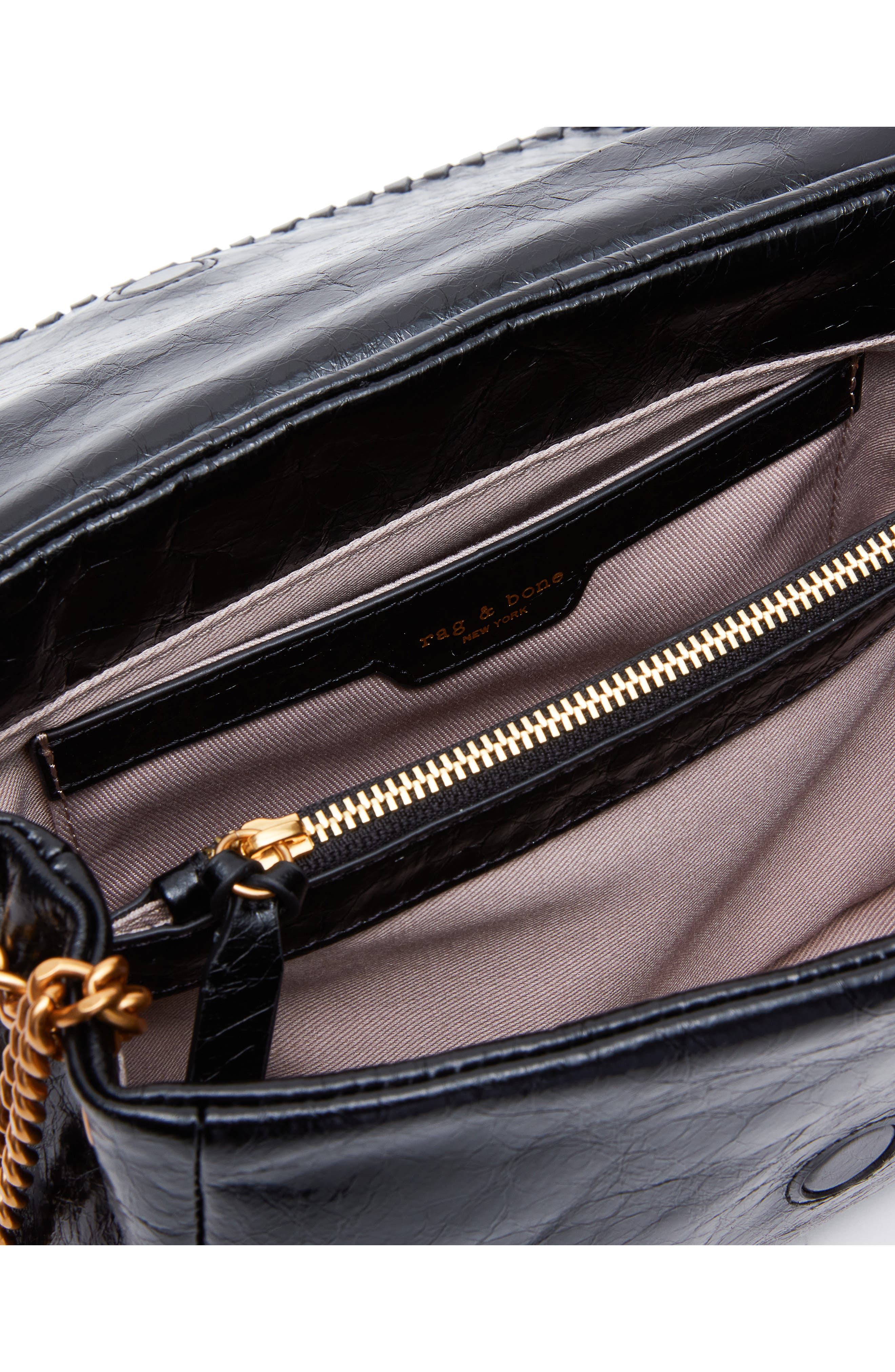 rag 
bone Small Chelsea Flap Leather Convertible Shoulder Bag, Alternate, color, 