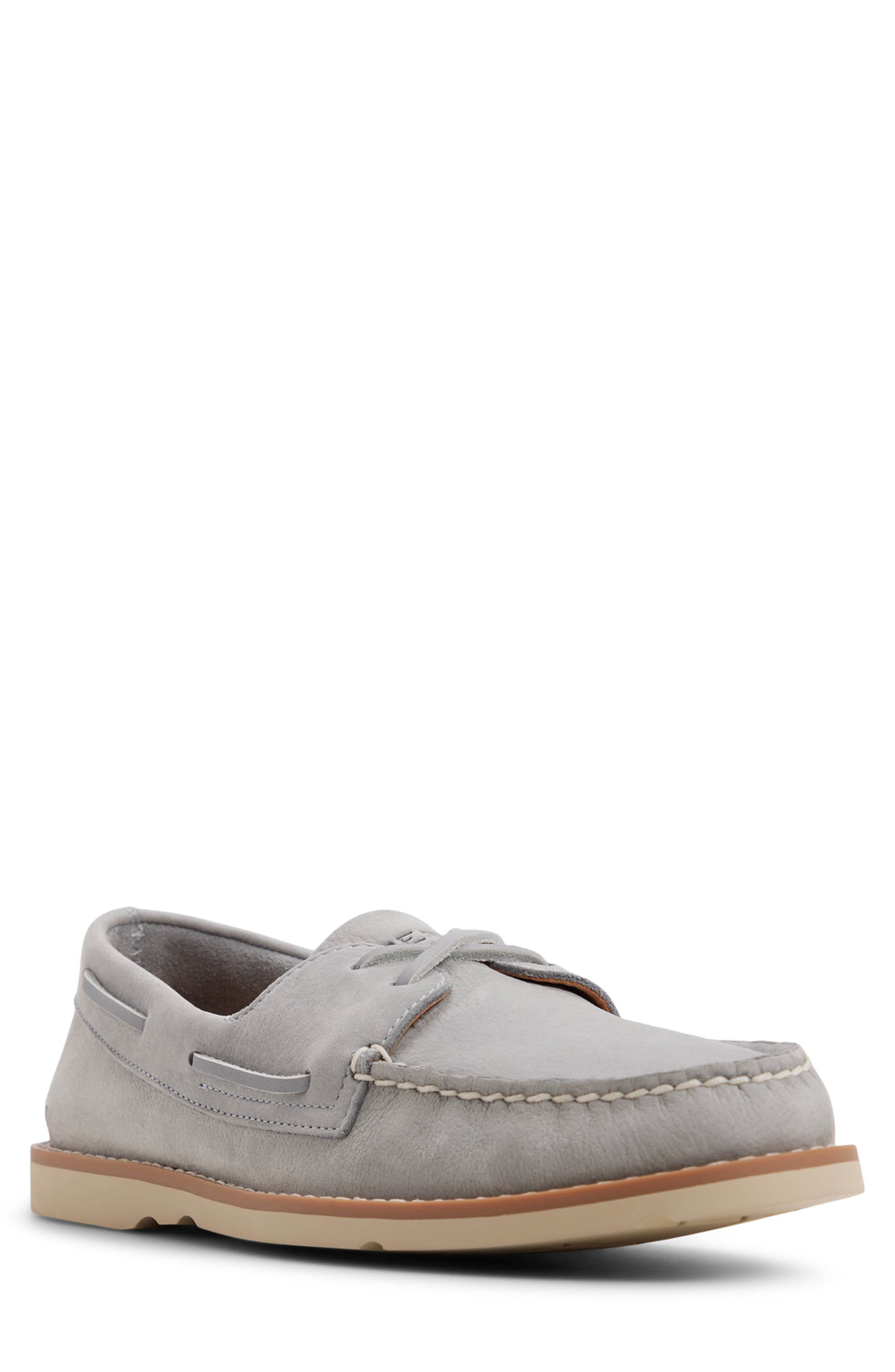 Sperry Authentic Original 2-Eye Ripple Boat Shoe, Main, color, Light Grey