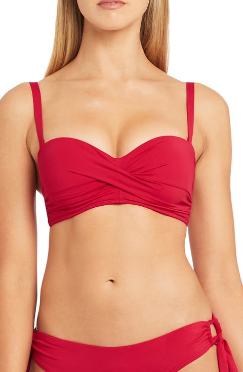 Twist Front Bandeau Bikini Top