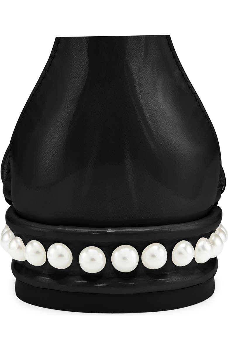 Stuart Weitzman Nudistcurve Imitation Pearl Flat Sandal, Alternate, color,