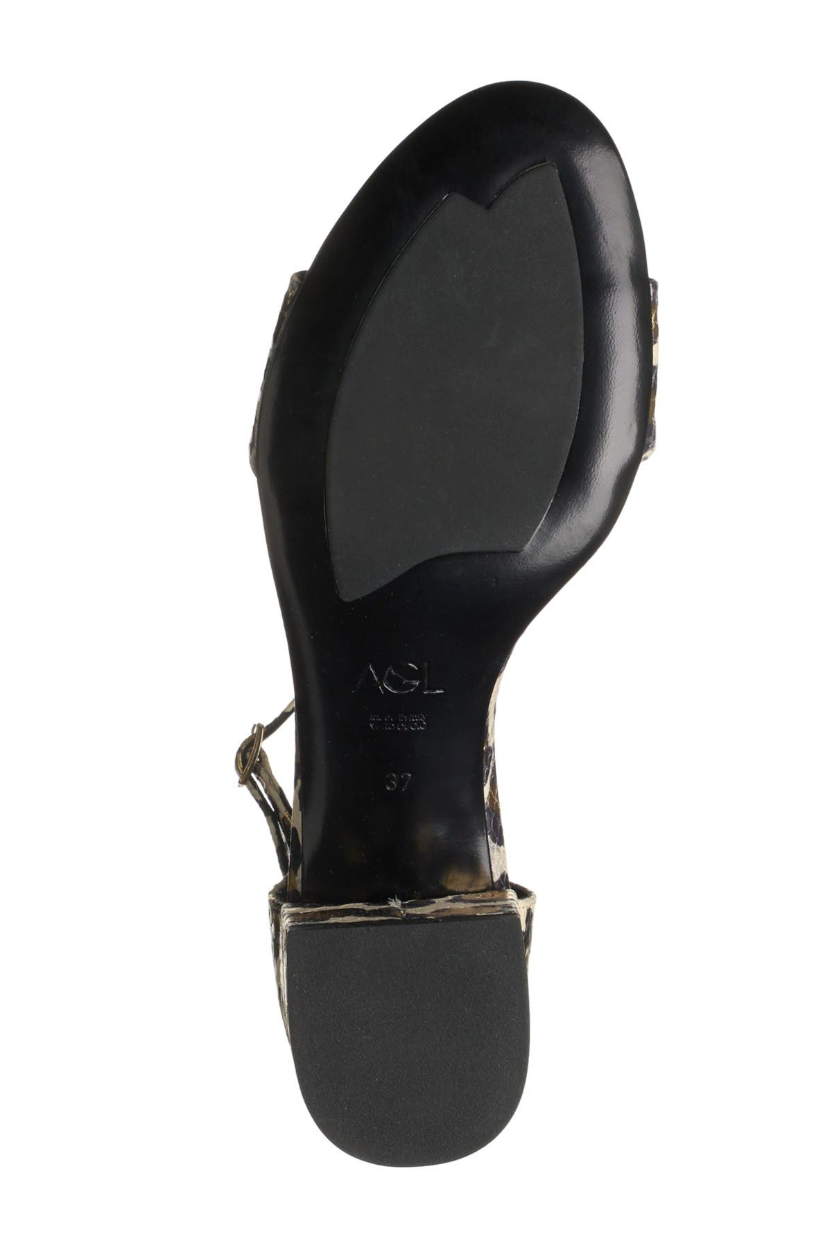 AGL Metallic Leopard Print Leather Sandal, Alternate, color, 