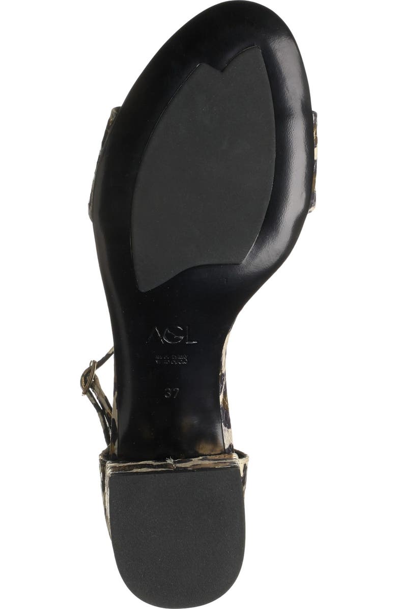 AGL Metallic Leopard Print Leather Sandal, Alternate, color,