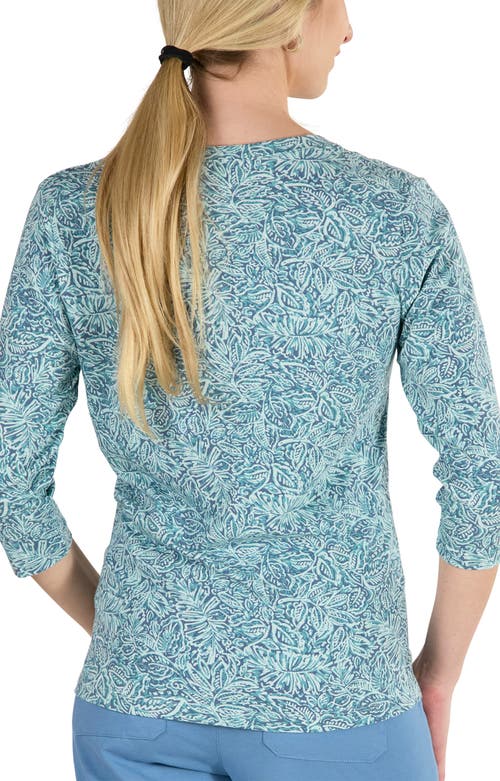 Uv Skinz 3/4 Sleeve V-neck R&r Tee In Animal Print