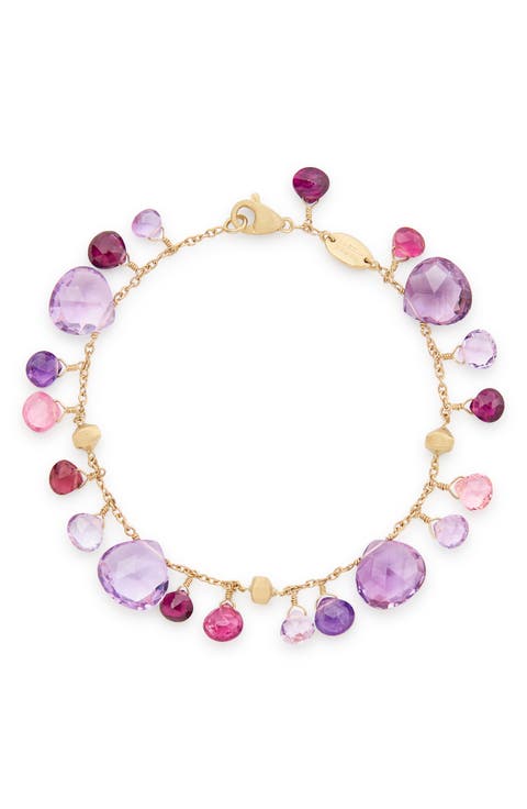 Paradise 18K Gold Semiprecious Stone Charm Bracelet