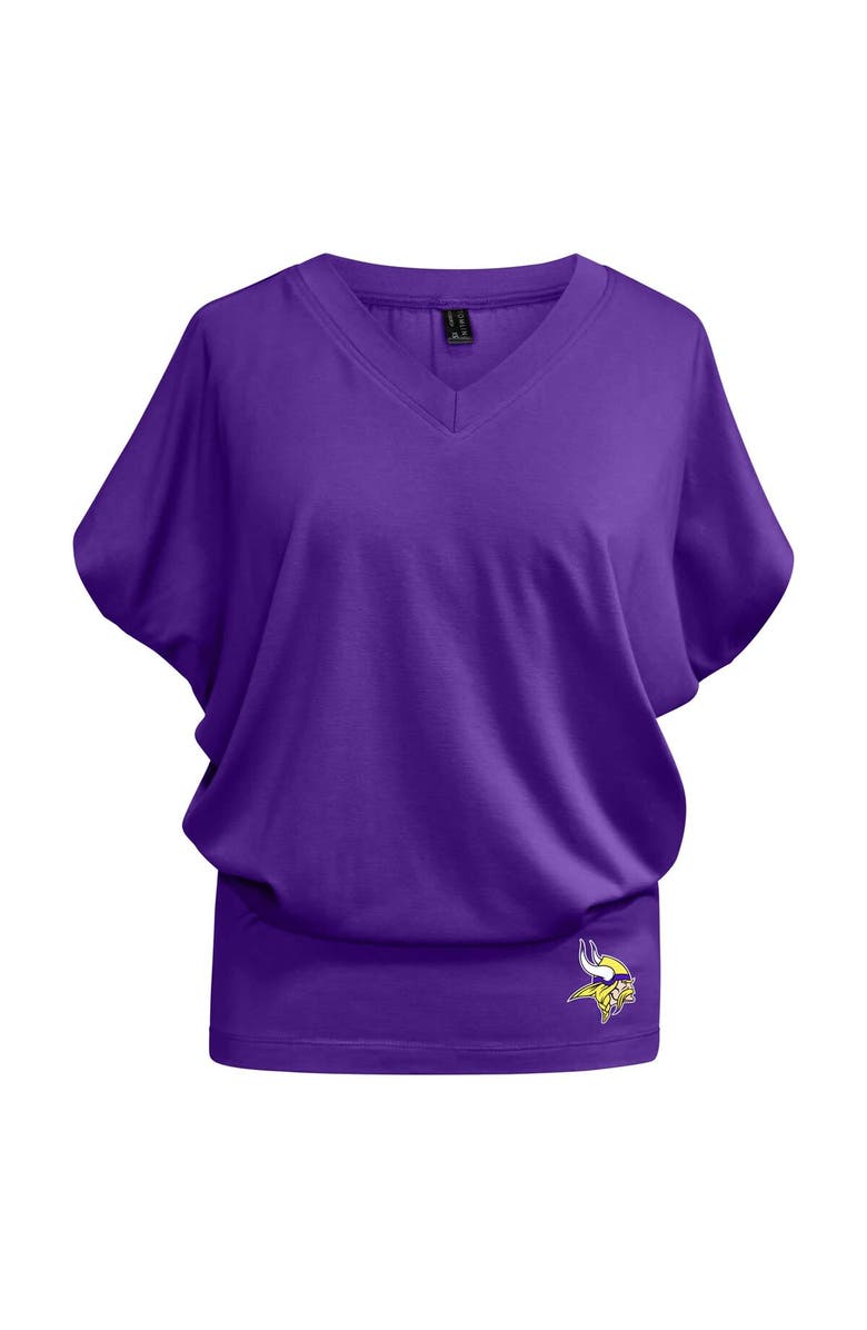 KIYA TOMLIN Women's Kiya Tomlin Purple Minnesota Vikings Blousy V-Neck T-Shirt, Main, color,