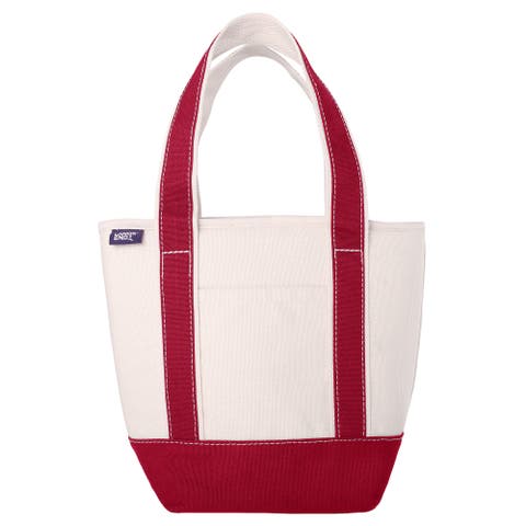 Small Insulated Tote Bag with Zip Closure, Travel Cooler Bag for the Pool, Park, and Day Trips (Red)