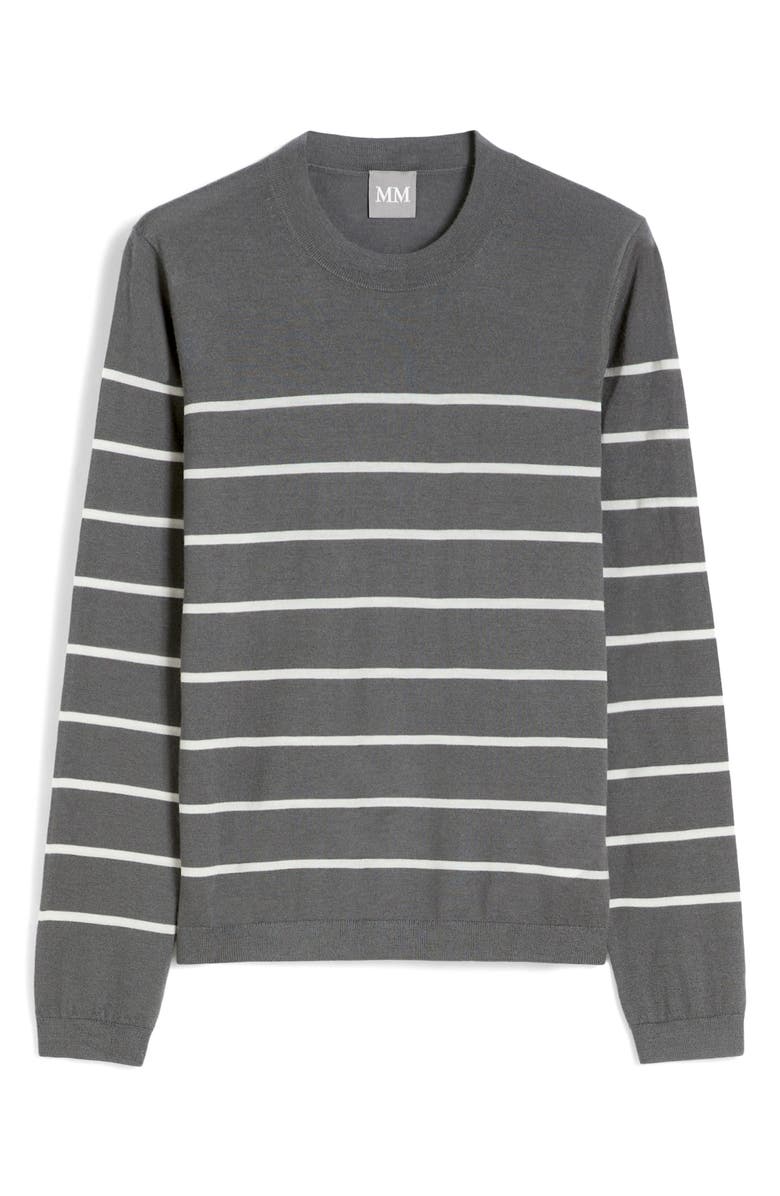 MM by Max Mara Pensile Crewneck Wool & Cashmere Sweater, Alternate, color, Dark Grey