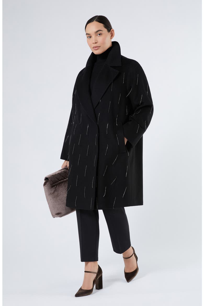 Fatima Turtleneck Virgin Wool & Cashmere Sweater, Alternate, color, BLACK