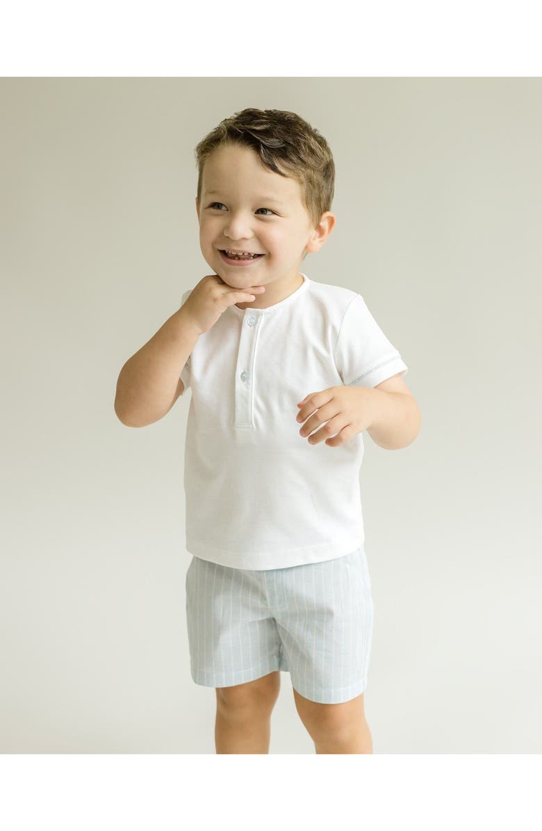 Cuclie Linen Shorts - Lt.Blue Striped, Alternate, color, Light Blue