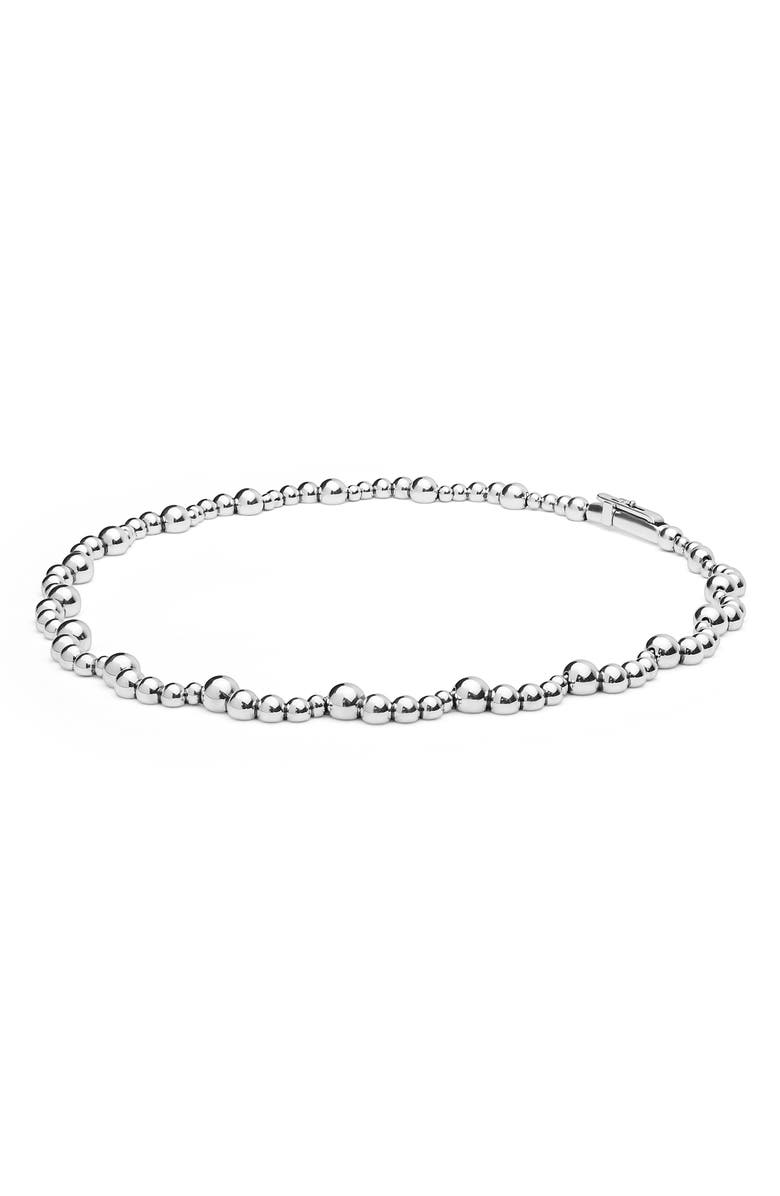 LAGOS Caviar Bubbly Bead Wavy Collar Necklace, Alternate, color, Sterling Silver