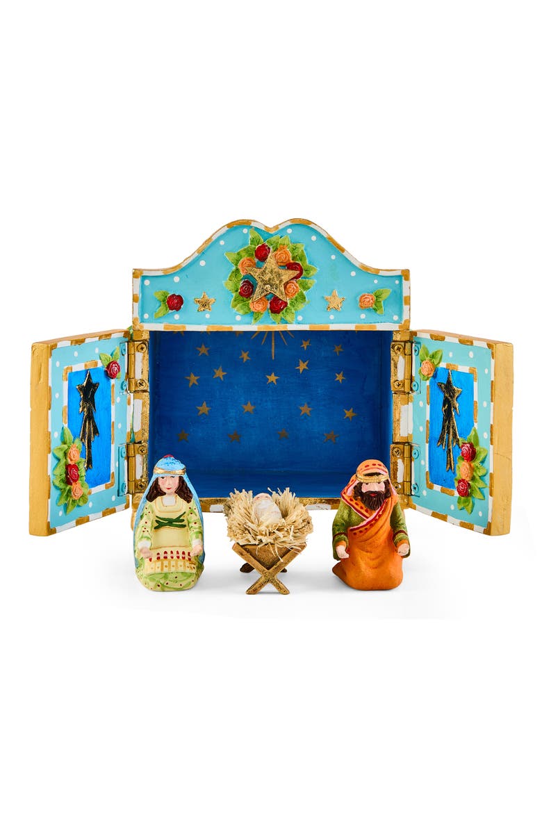 Patience Brewster Mini Nativity Set, Alternate, color, BLUE