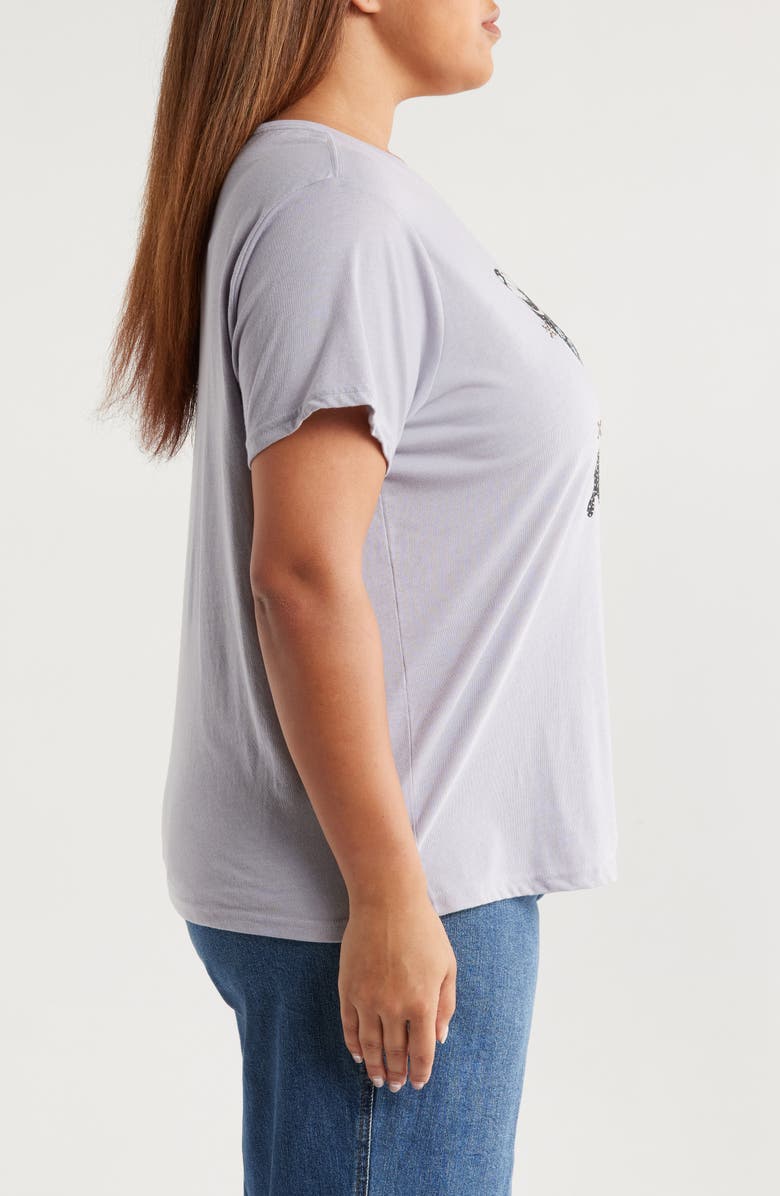 Lucky Brand Celestial Butterfly Embellished Graphic T-Shirt, Alternate, color, Dapple Gray