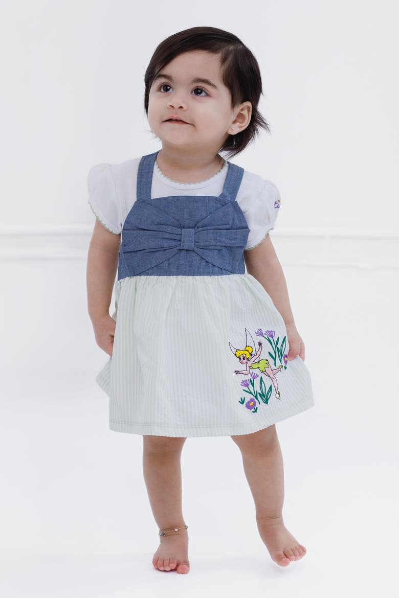 Peter Pan Tinker Bell 2-Piece Bodysuit and Jumper Dress Set, Alternate, color, Tinker Bell Mint Green
