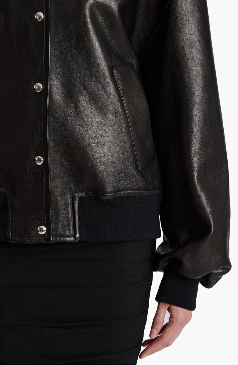 Khaite Spence Leather Jacket, Alternate, color, 