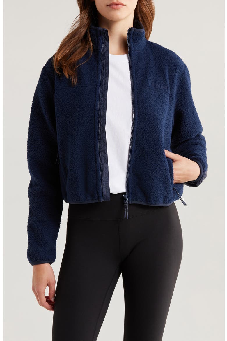 Chapelle Water Repellent Fleece Jacket, Main, color, NAVY
