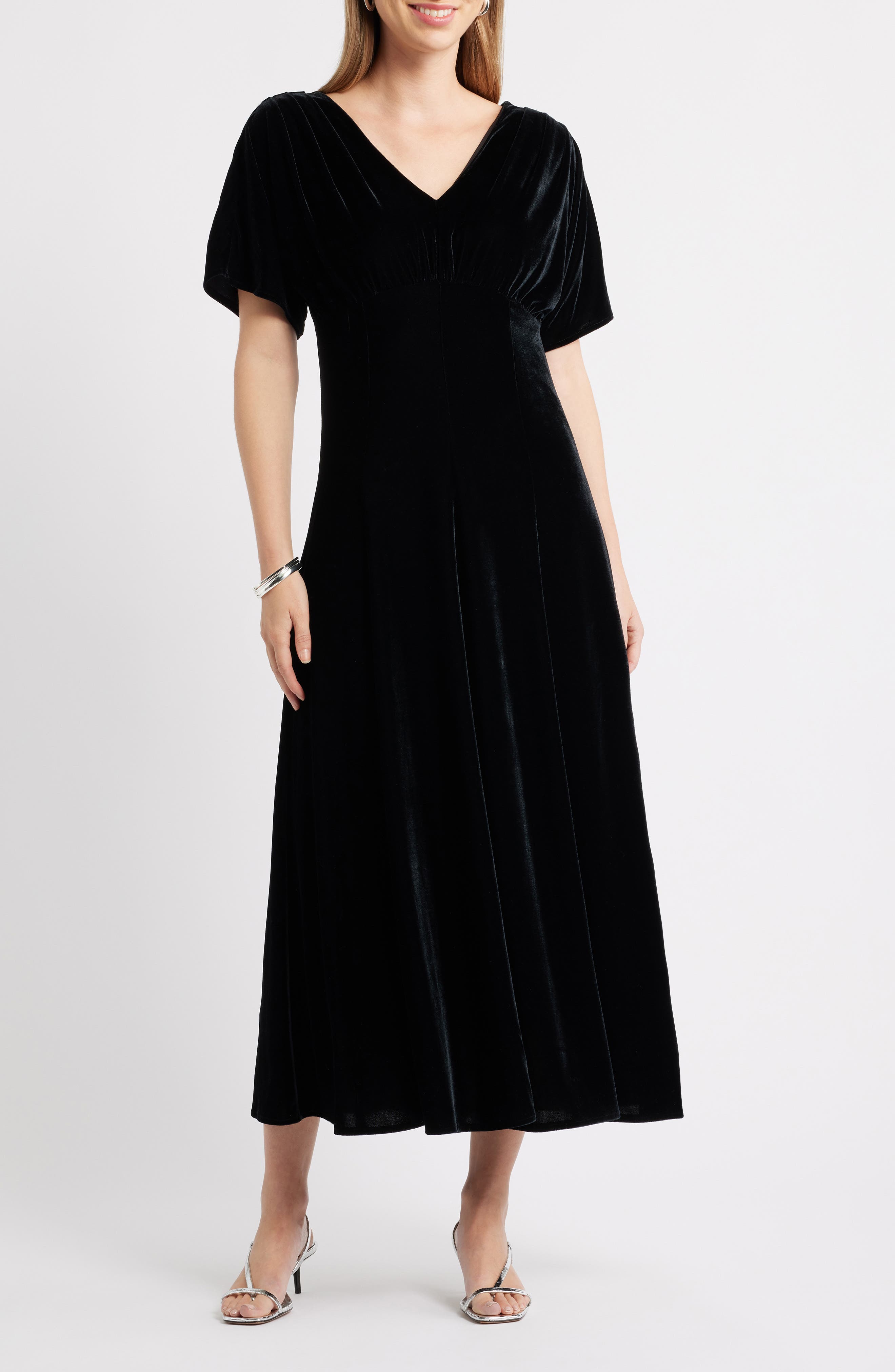 Chelsea28 Velvet V-Neck Maxi Dress