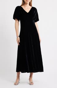 Chelsea28 Velvet V-Neck Maxi Dress