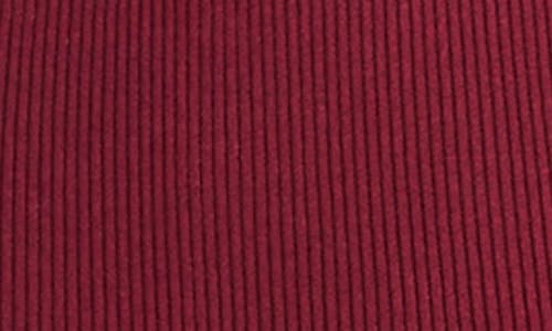 Maggy London Short Sleeve Ruffle Hem Sweater Dress In Burgundy
