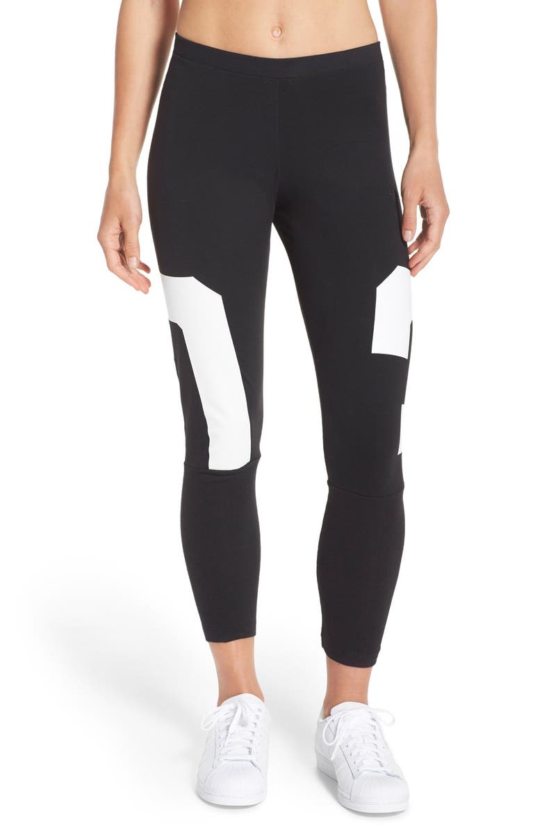 adidas Stretch Cotton Leggings, Main, color,
