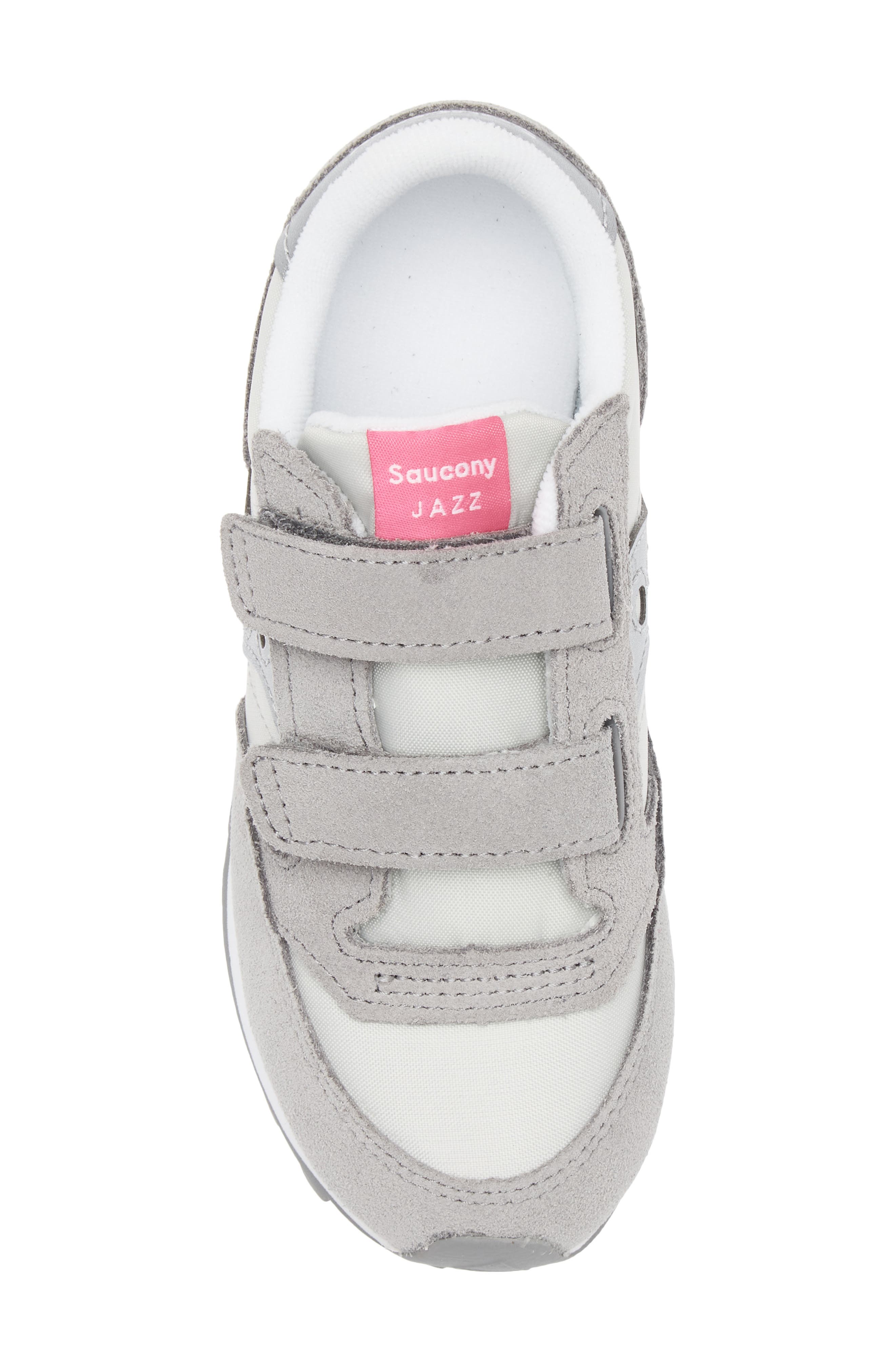 Saucony Jazz Double Hook & Loop Sneaker, Alternate, color, Grey/ Silver/ Pink