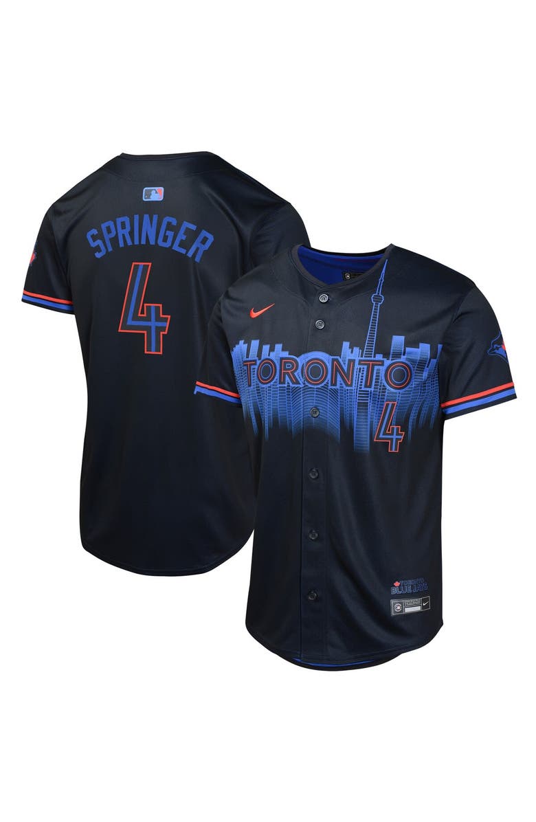 Nike Youth Nike George Springer Navy Toronto Blue Jays 2024 City Connect Limited Player Jersey, Main, color, 