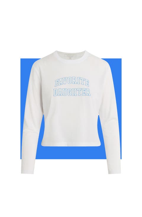 The Cropped Collegiate Long Sleeve Graphic T-Shirt