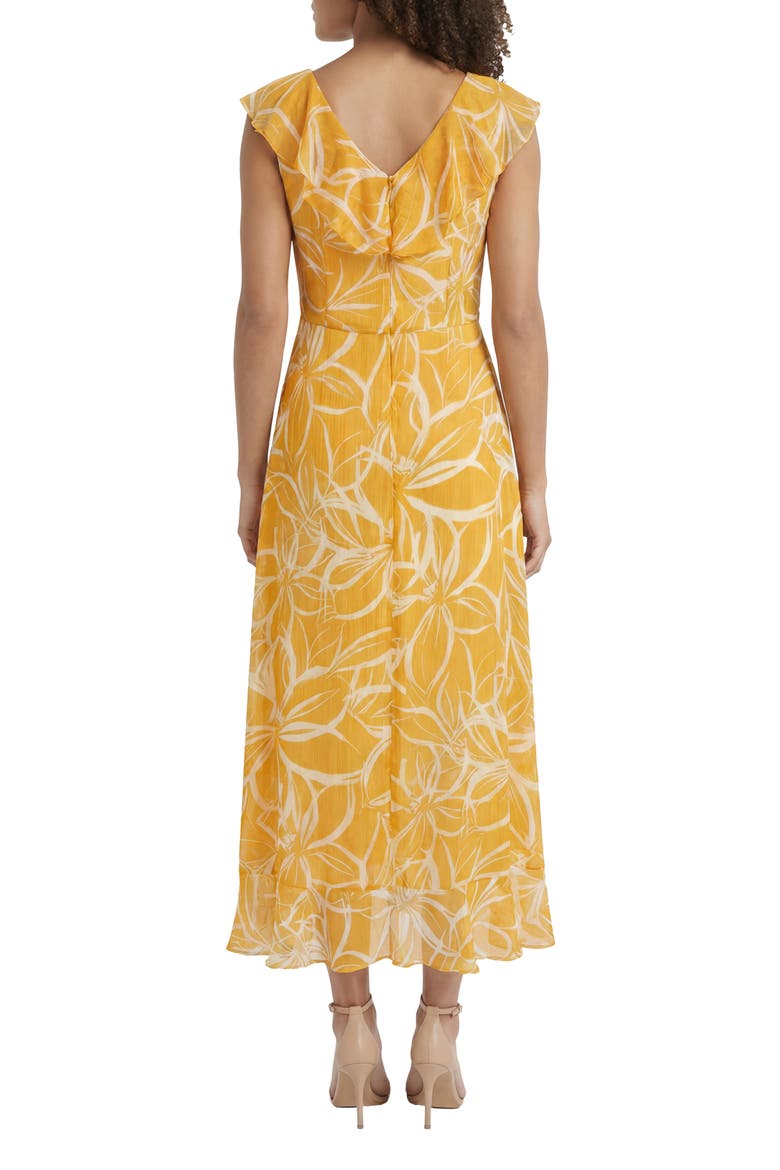 Ruffle Faux Wrap Maxi Dress, Alternate, color, SAUTERNE/ EGGNOG