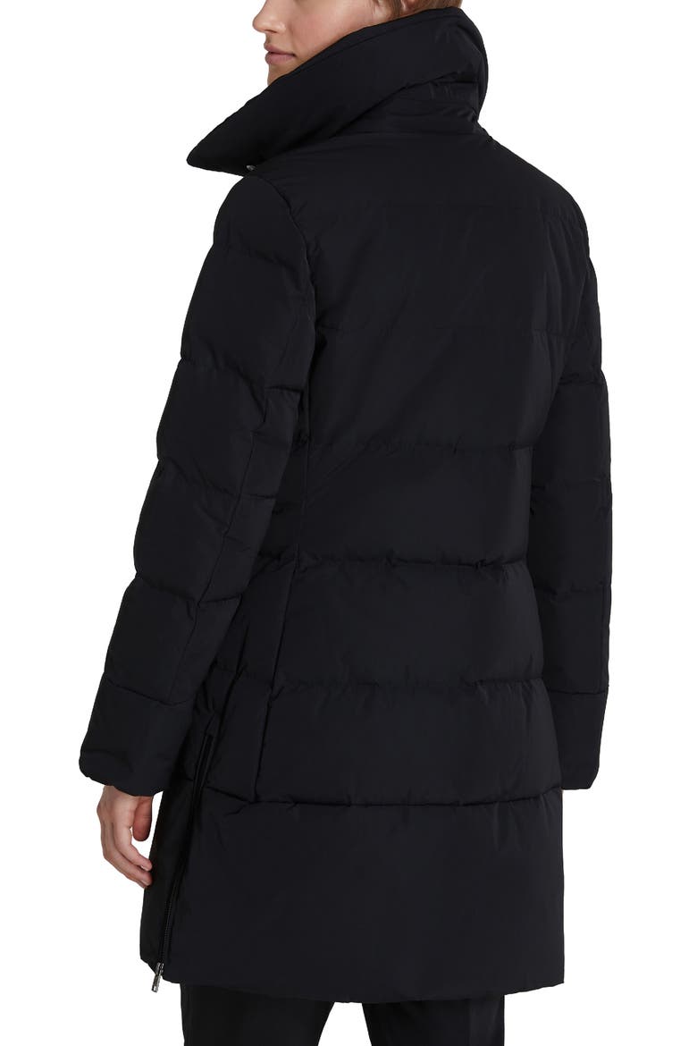 Vail Water Repellent Quilted Down Coat, Alternate, color, BLACK