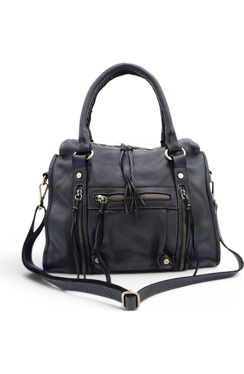 Bolsa Nova Handbags Large Pocket Satchel, Main, color, Black