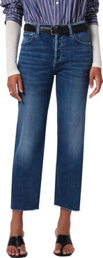 Citizens of Humanity Palma Frayed High Waist Straight Leg Jeans