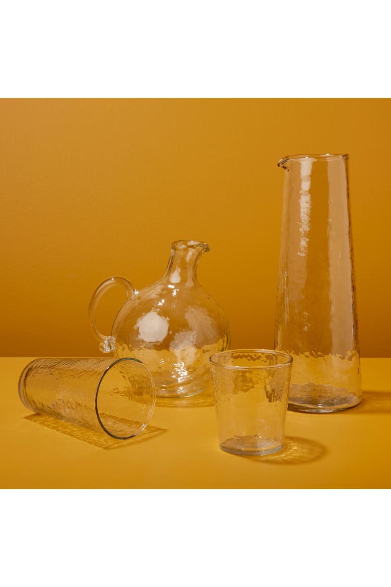 Pebble Glass Globe Pitcher, Alternate, color, Clear