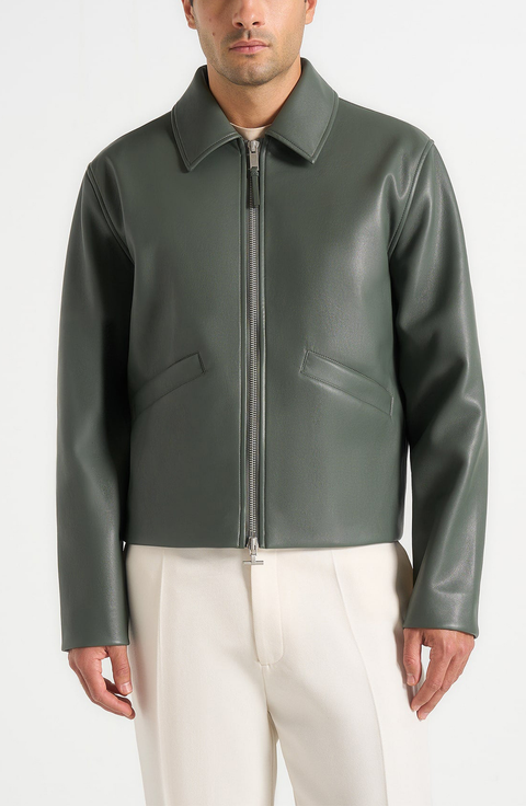 Yves Minimal Leather Jacket