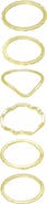 Adornia Set of 6 Assorted Stacking Rings
