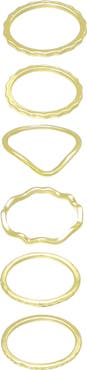 Adornia Set of 6 Assorted Stacking Rings