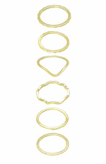 Adornia Set of 6 Assorted Stacking Rings
