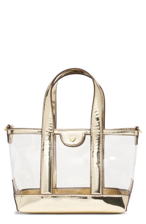 Mini Metallic Clear Vinyl Tote