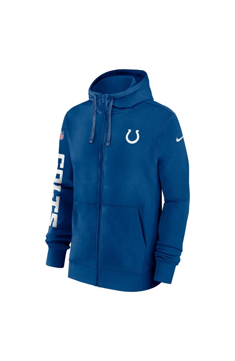 Nike Men's Nike Royal Indianapolis Colts 2024 Sideline Club Full-Zip Hoodie, Alternate, color, 