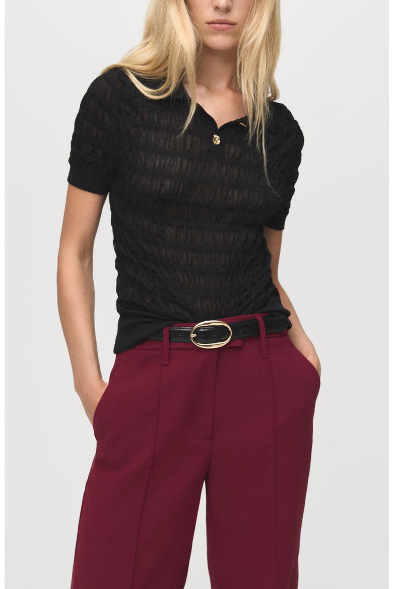 Seamed Straight Leg Pants, Alternate, color, BURGUNDY